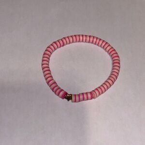 pink+white bracelet with star